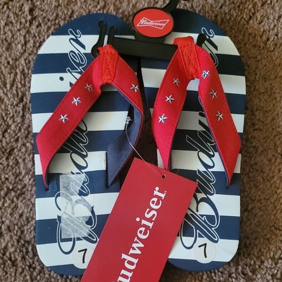 Budweiser Slide Sandals Size 7 - Picture 1 of 4